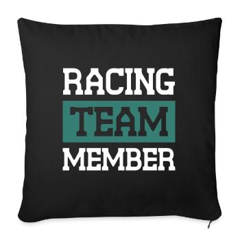 Racing Team - Sofa pillowcase 17,3'' x 17,3'' (45 x 45 cm) - black - Front