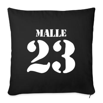 Malle 23 - Sofa pillowcase 17,3'' x 17,3'' (45 x 45 cm) - black - Front