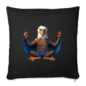 Adler Yoga - Sofa pillowcase 17,3'' x 17,3'' (45 x 45 cm) - black - Front