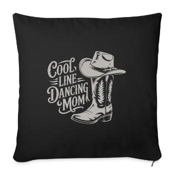 Line Dance Mom Line Dance Mom Cadeau - Housse de coussin décorative 45 x 45 cm - noir - Devant