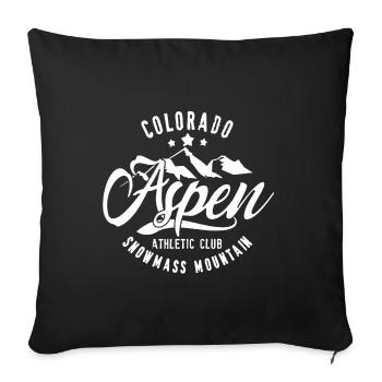 Aspen Schneemassenberg - Sofakissenbezug 45 x 45 cm - Schwarz - Vorne