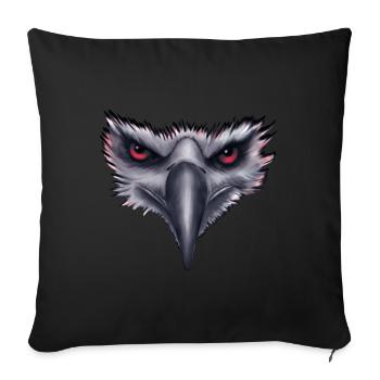 Adler Raubvogel - Sofakissenbezug 45 x 45 cm - Schwarz - Vorne