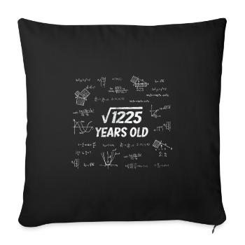 Square Root from 1225 - 35th Birthday Math Nerd - Sofa pillowcase 17,3'' x 17,3'' (45 x 45 cm) - black - Front
