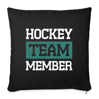Équipe de hockey - Housse de coussin décorative 45 x 45 cm - noir - Devant