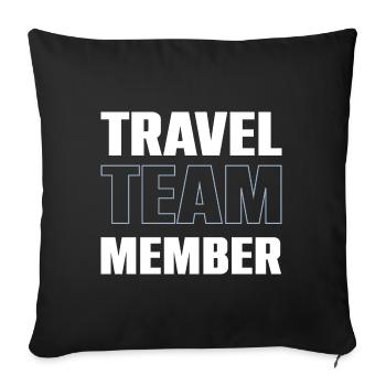 Travel Team - Sofakissenbezug 45 x 45 cm - Schwarz - Vorne