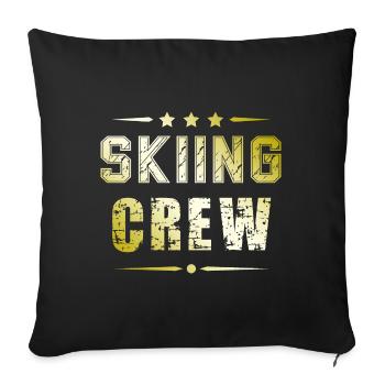 Équipe de ski - Housse de coussin décorative 45 x 45 cm - noir - Devant