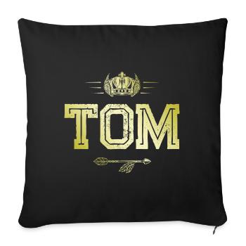 Tom - Sofa pillowcase 17,3'' x 17,3'' (45 x 45 cm) - black - Front