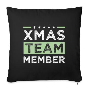 Xmas Team - Sofa pillowcase 17,3'' x 17,3'' (45 x 45 cm) - black - Front