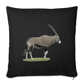 Oryx, the South African chamois buck - Sofa pillowcase 17,3'' x 17,3'' (45 x 45 cm) - black - Front