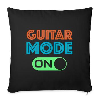 Guitar Mode on | Gitarre, Musik, Musikschule - Sofakissenbezug 45 x 45 cm - Schwarz - Vorne