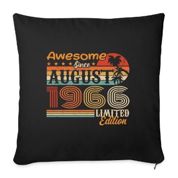 1966 August Gift Idea August 1966 - Sofa pillowcase 17,3'' x 17,3'' (45 x 45 cm) - black - Front