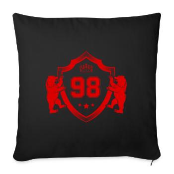 98 Numéro Armoiries - Housse de coussin décorative 45 x 45 cm - noir - Devant