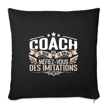 Coach le seul Coach le vrai Coach - Housse de coussin décorative 45 x 45 cm - noir - Devant