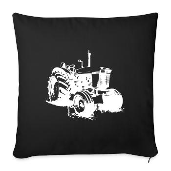 Tracteur Farmer Symbole Farmer - Housse de coussin décorative 45 x 45 cm - noir - Devant