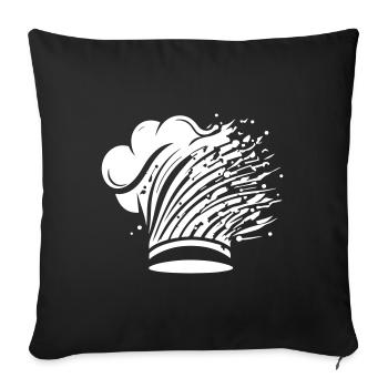Chef's Hat Silhouette Cooking Chef - Sofa pillowcase 17,3'' x 17,3'' (45 x 45 cm) - black - Front