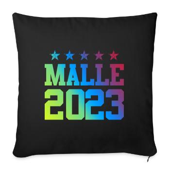 Malle 2023 - Sofa pillowcase 17,3'' x 17,3'' (45 x 45 cm) - black - Front