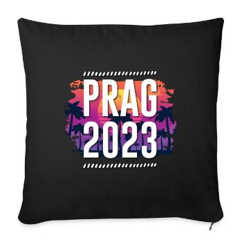 Prague 2023 - Housse de coussin décorative 45 x 45 cm - noir - Devant