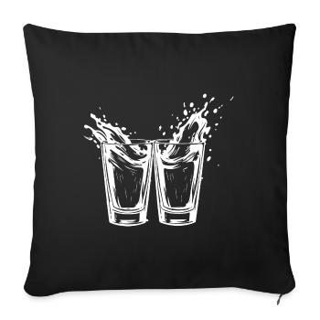Verre à tequila - Housse de coussin décorative 45 x 45 cm - noir - Devant