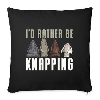 Je préfère tailler - Housse de coussin décorative 45 x 45 cm - noir - Devant