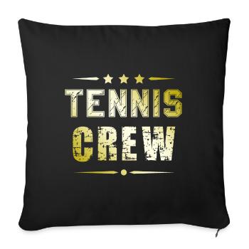Équipe de tennis - Housse de coussin décorative 45 x 45 cm - noir - Devant