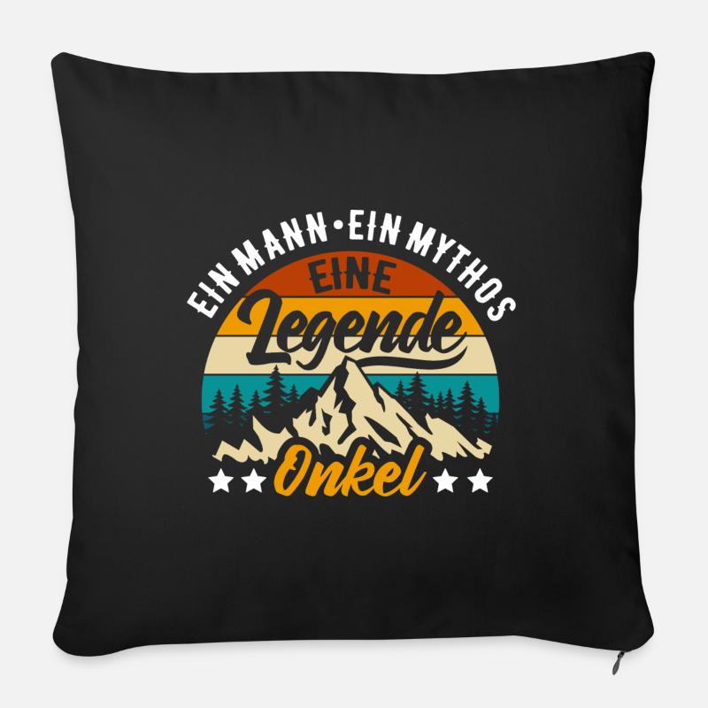 Mann, Mythos, Legende - Onkel Name eintragen - Sofakissenbezug 45 x 45 cm - Schwarz