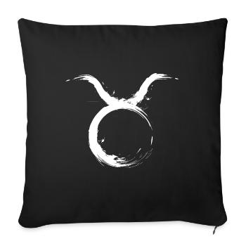 Sternzeichen Stier Taurus Design Symbol Weiß - Sofa pillowcase 17,3'' x 17,3'' (45 x 45 cm) - black - Front