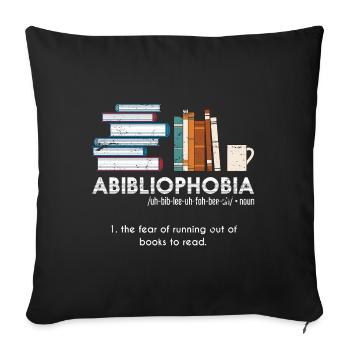 Drôle de cadeau livres lire - Housse de coussin décorative 45 x 45 cm - noir - Devant