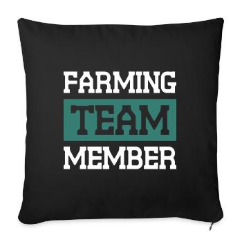 Équipe agricole - Housse de coussin décorative 45 x 45 cm - noir - Devant