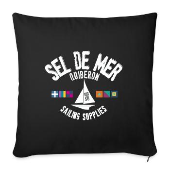 Sel de mer Quiberon - Housse de coussin décorative 45 x 45 cm - noir - Devant