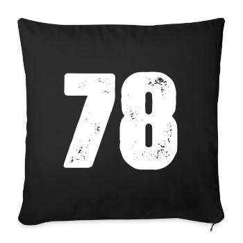 78 Number jersey - Sofa pillowcase 17,3'' x 17,3'' (45 x 45 cm) - black - Front