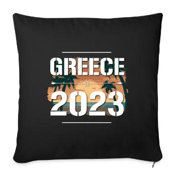 Greece 2023 - Sofakissenbezug 45 x 45 cm - Schwarz - Vorne