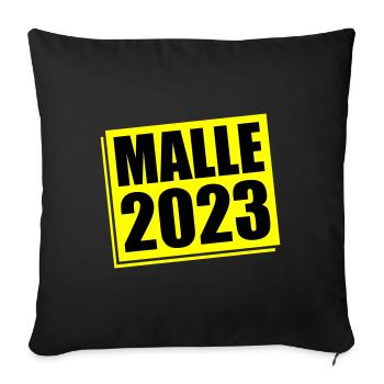 Malle 2023 Mallorca - Sofa pillowcase 17,3'' x 17,3'' (45 x 45 cm) - black - Front