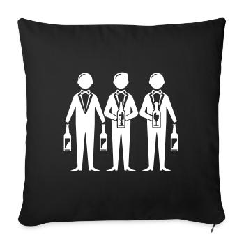 Enterrement de vie de garçon Crew Enterrement de vie de garçon - Housse de coussin décorative 45 x 45 cm - noir - Devant