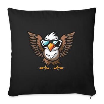 Aigle Cool Animal - Housse de coussin décorative 45 x 45 cm - noir - Devant