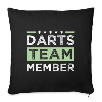 Équipe de fléchettes - Housse de coussin décorative 45 x 45 cm - noir - Devant