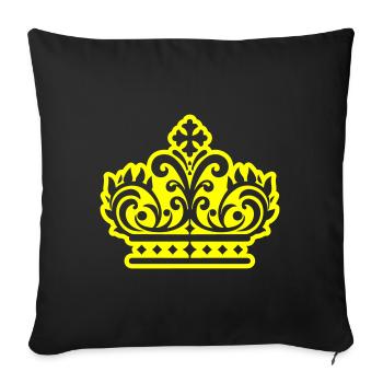 Roi de la Couronne - Housse de coussin décorative 45 x 45 cm - noir - Devant