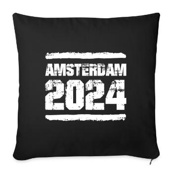Amsterdam 2024 Team - Sofa pillowcase 17,3'' x 17,3'' (45 x 45 cm) - black - Front