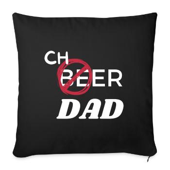 Cheer dad beer Vatertag Geschenk - Sofakissenbezug 45 x 45 cm - Schwarz - Vorne