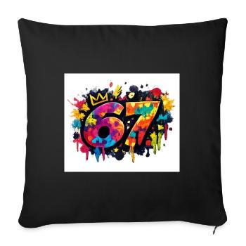 Royal 67 Color Explosion - Sofa pillowcase 17,3'' x 17,3'' (45 x 45 cm) - black - Front