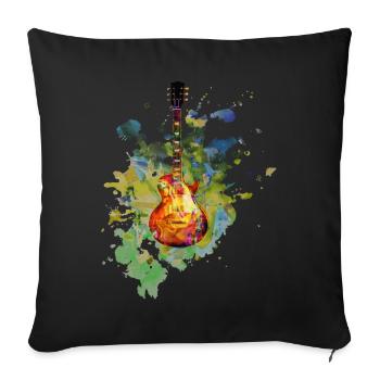 Guitar Electric Guitar Amplifier Les Paul Gift - Sofa pillowcase 17,3'' x 17,3'' (45 x 45 cm) - black - Front