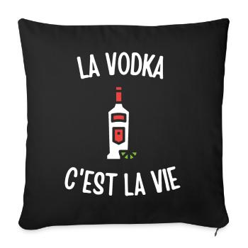 La vodka c'est la vie - Housse de coussin décorative 45 x 45 cm - noir - Devant