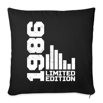 Millésime 1986 Cadeau d’anniversaire 1986 Année 1986 - Housse de coussin décorative 45 x 45 cm - noir - Devant