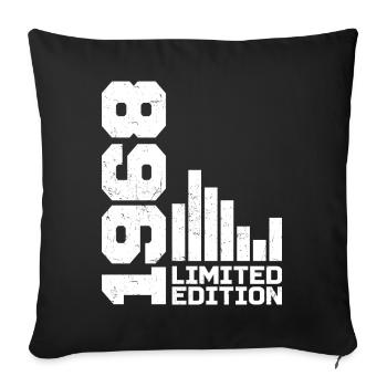 Vintage, 1968, Cadeau d’anniversaire, 1968, Année 1968 - Housse de coussin décorative 45 x 45 cm - noir - Devant