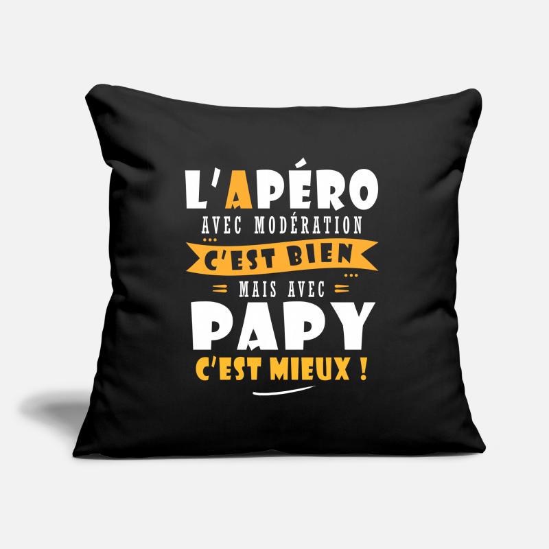 Papy Cadeau Humour papy cadeau papi papy Housse de coussin décorative 45 x 45 cm