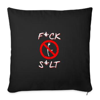 Fuck Sylt Anti Jetset Snob Luxus Urlaub Westerland - Sofa pillowcase 17,3'' x 17,3'' (45 x 45 cm) - black - Front