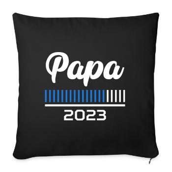 Dad 2023 Loading Bar Gift Father 2023 - Sofa pillowcase 17,3'' x 17,3'' (45 x 45 cm) - black - Front