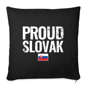 Proud Slovak Slovakia Slovak flag Slovak - Sofa pillowcase 17,3'' x 17,3'' (45 x 45 cm) - black - Front