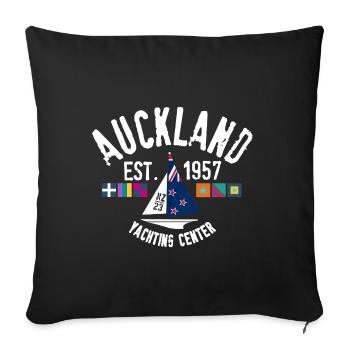 Auckland Yachting Center - Sofakissenbezug 45 x 45 cm - Schwarz - Vorne