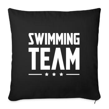 Équipe de natation - Housse de coussin décorative 45 x 45 cm - noir - Devant