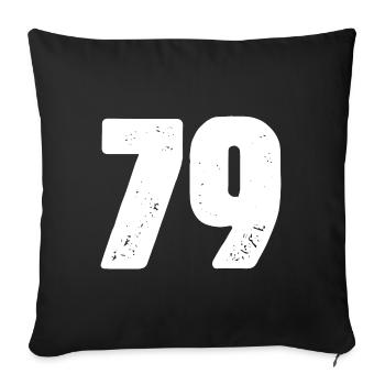 79 Number jersey - Sofa pillowcase 17,3'' x 17,3'' (45 x 45 cm) - black - Front